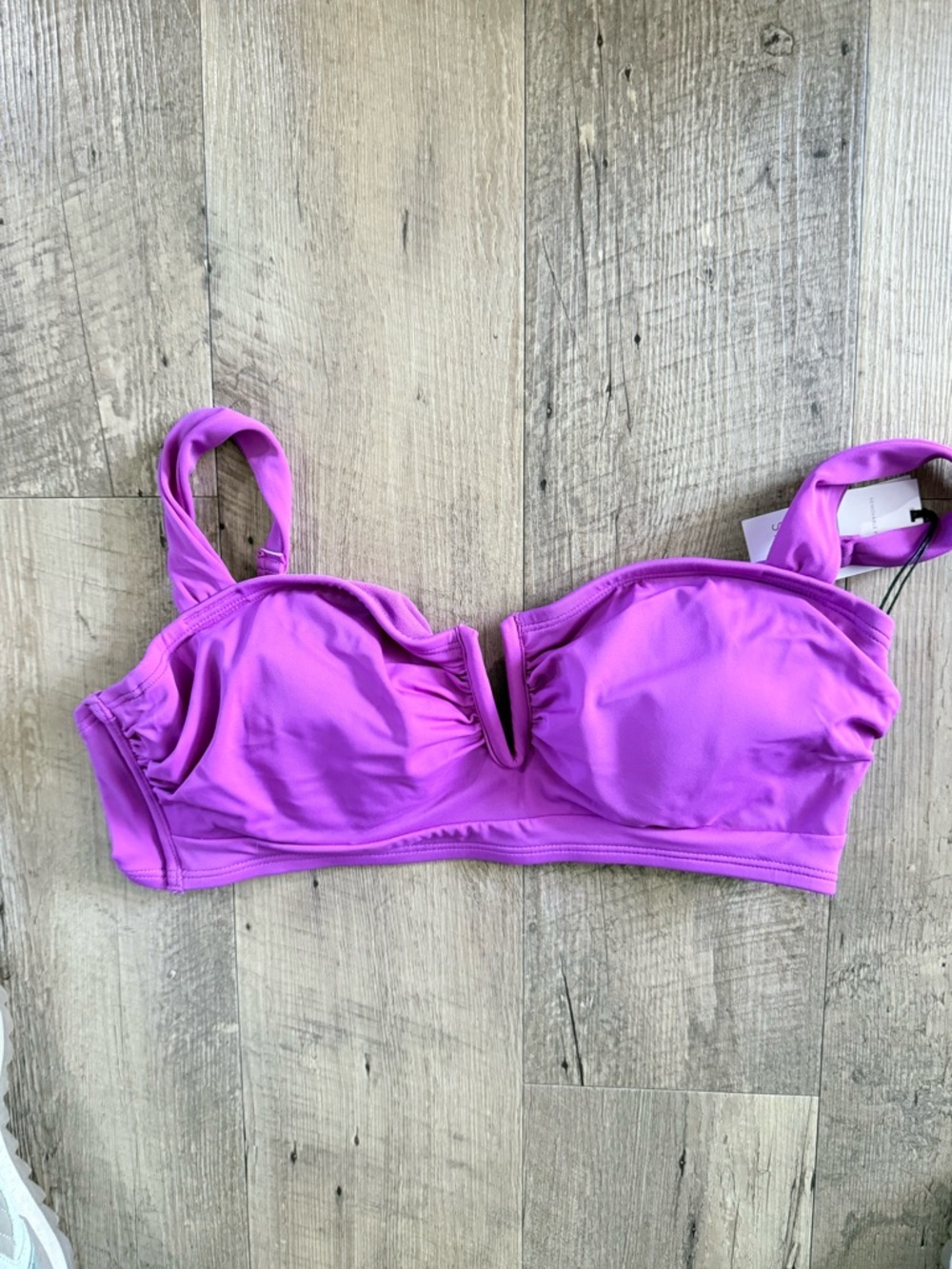 Shade & Shore Bright Purple Bandeau Bikini Top